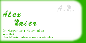 alex maier business card